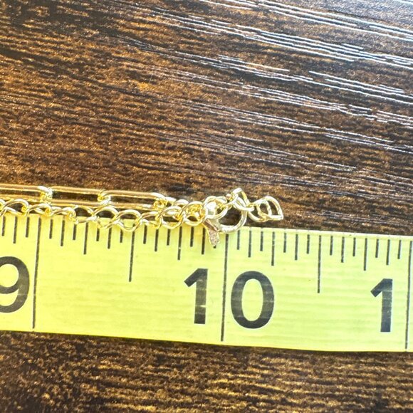 Gold Tone Oval Link Chain Necklace Lobster Claw Clasp Size 20" Length - Picture 10 of 10